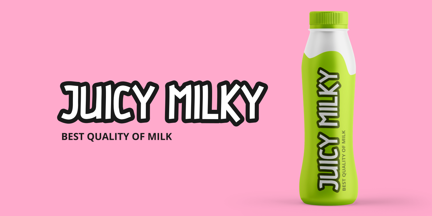 Juicy Milky Regular Font preview